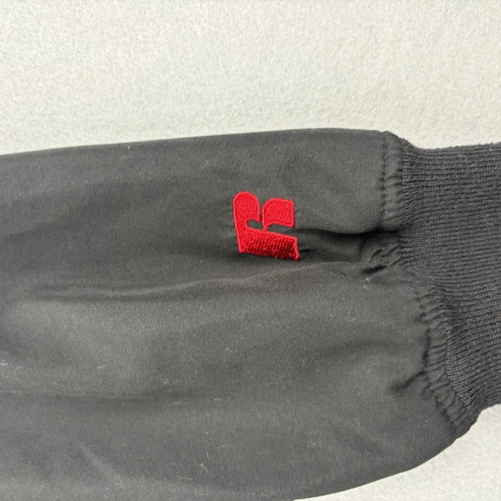 Vintage Russell Athletic Wisconsin Badgers Pullover Windbreaker Black Men's L